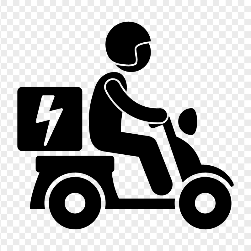 Home food delivery motorcycle black icon hd png 701751694960594ciedjha5tg